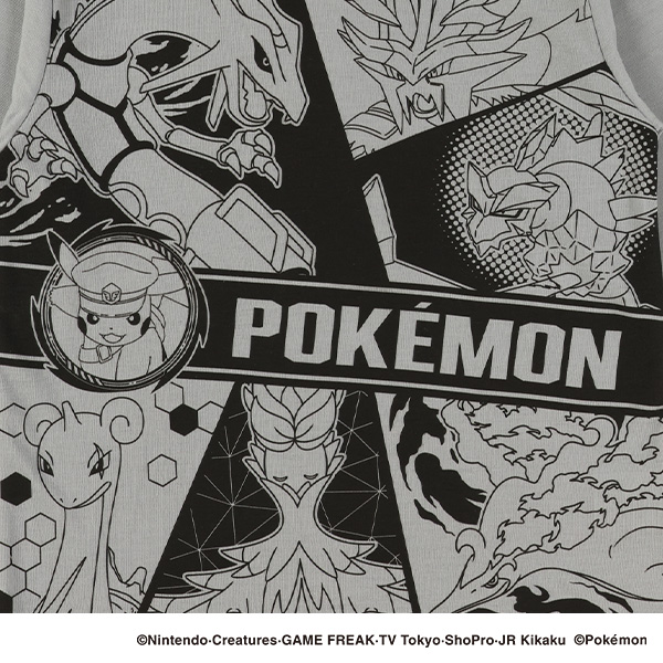 長袖パジャマ（ポケモン・モノトーン）