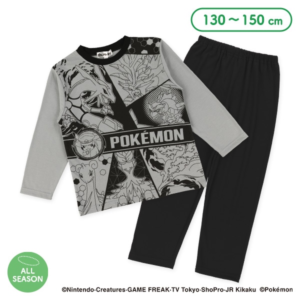 長袖パジャマ（ポケモン・モノトーン）
