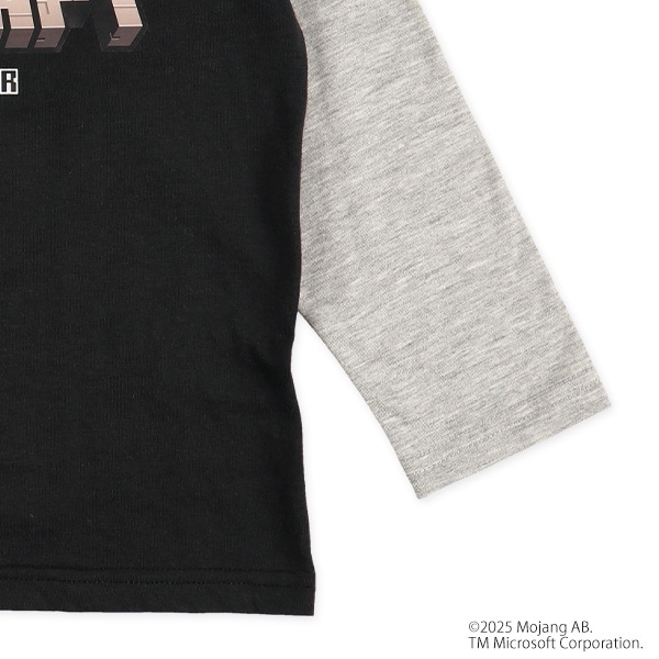 ラグラン長袖パジャマ（マインクラフト・クリーパー）