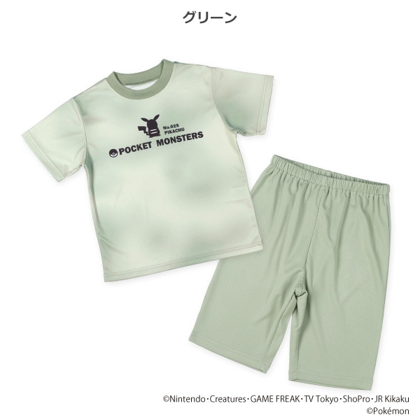 ハニカムメッシュ半袖パジャマ（ポケモン・タイダイ風）