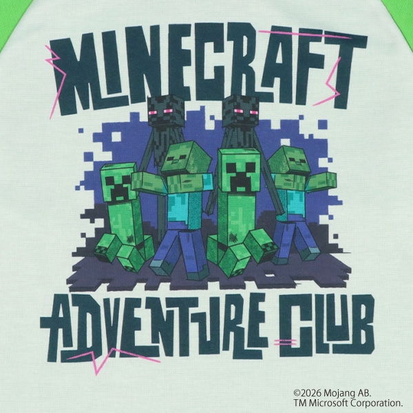 ラグラン長袖パジャマ（マインクラフト）