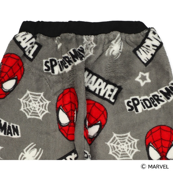 サンゴフリース長袖パジャマ（スパイダーマン総柄）