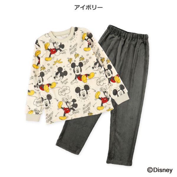 マイクロフリース長袖パジャマ（ミッキーマウス）