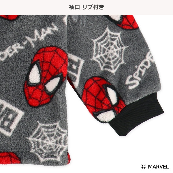 サンゴフリース長袖パジャマ（マーベル総柄）