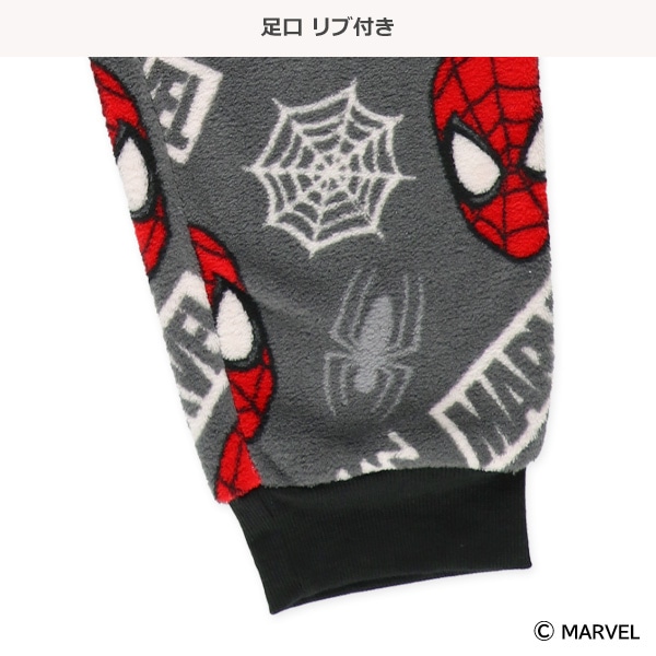 サンゴフリース長袖パジャマ（マーベル総柄）