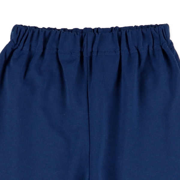 ミニ裏毛長袖ルームウェア（ネイビー無地）