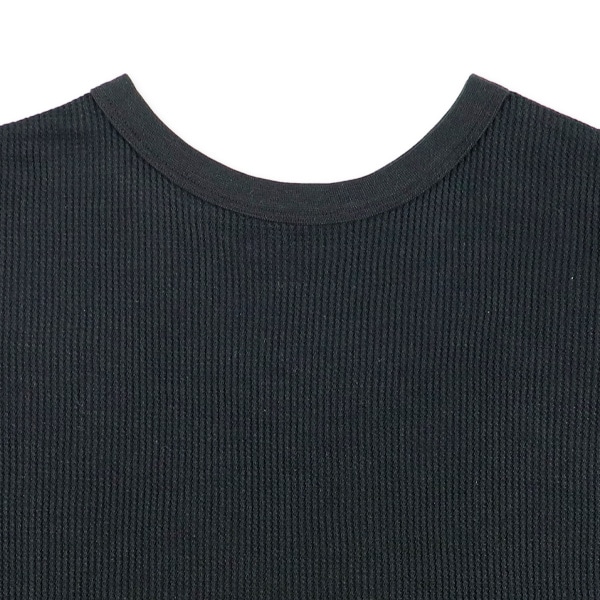 どっちもまえワッフル半袖ルームウェア（ブラック）