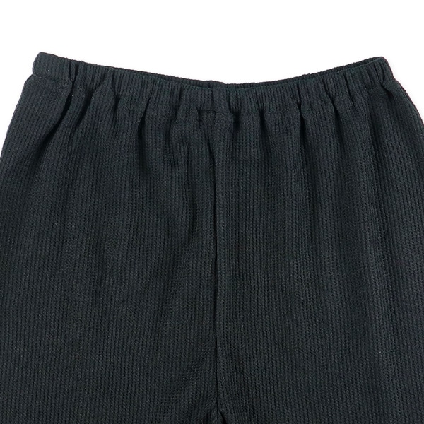 どっちもまえワッフル半袖ルームウェア（ブラック）