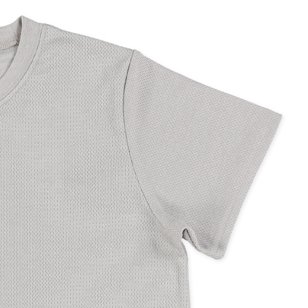 接触冷感ハニカムメッシュ半袖ルームウェア（グレー無地）