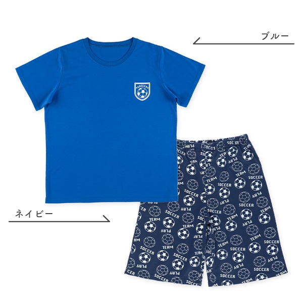 半袖ルームウェア（サッカー柄）