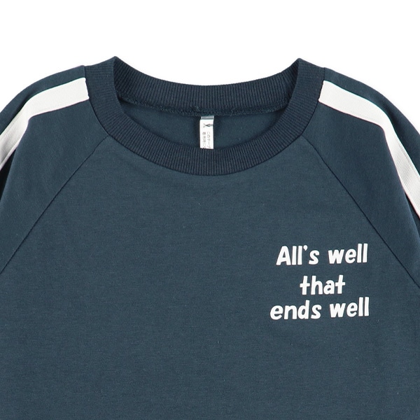 ミニ裏毛ラグラン長袖ルームウェア（ライン）