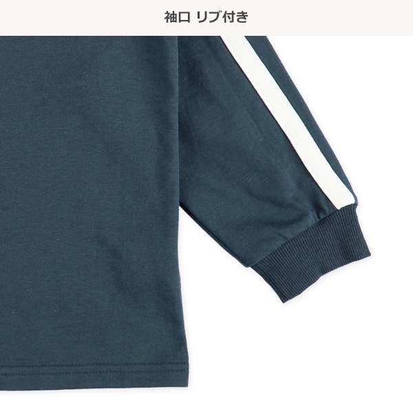 ミニ裏毛ラグラン長袖ルームウェア（ライン）