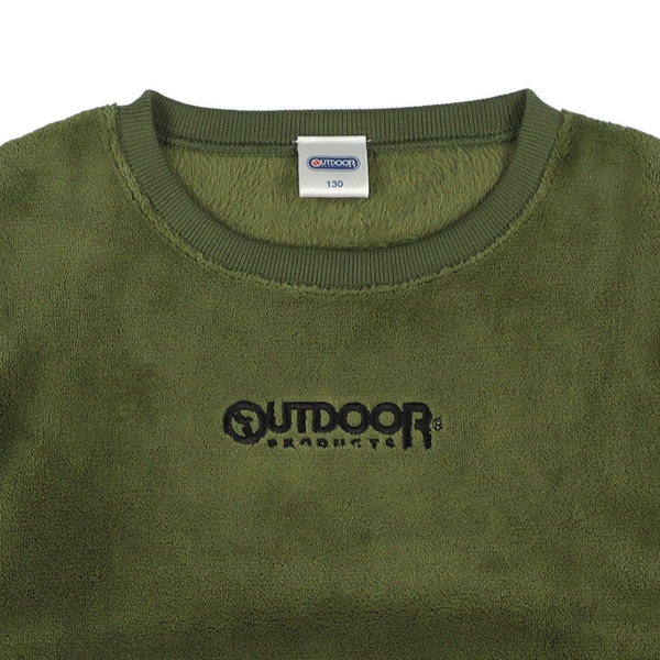 OUTDOOR）ムートンフリース長袖ルームウェア(ロゴ刺）