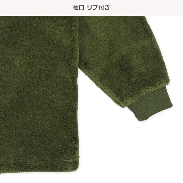 OUTDOOR）ムートンフリース長袖ルームウェア(ロゴ刺）