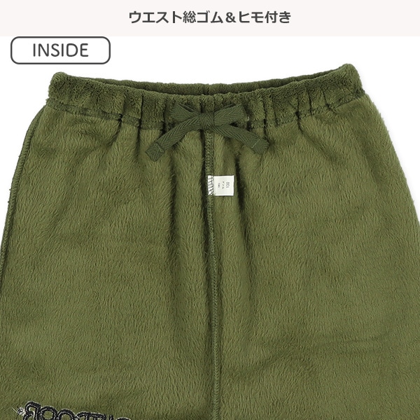 OUTDOOR）ムートンフリース長袖ルームウェア(ロゴ刺）