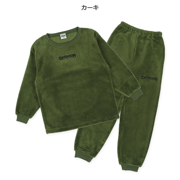 OUTDOOR）ムートンフリース長袖ルームウェア（ロゴ刺繍）