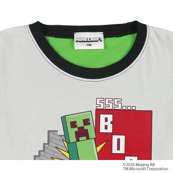 2トップスパジャマ（半袖+長袖/マインクラフト）