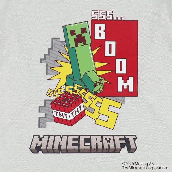 2トップスパジャマ（半袖+長袖/マインクラフト）