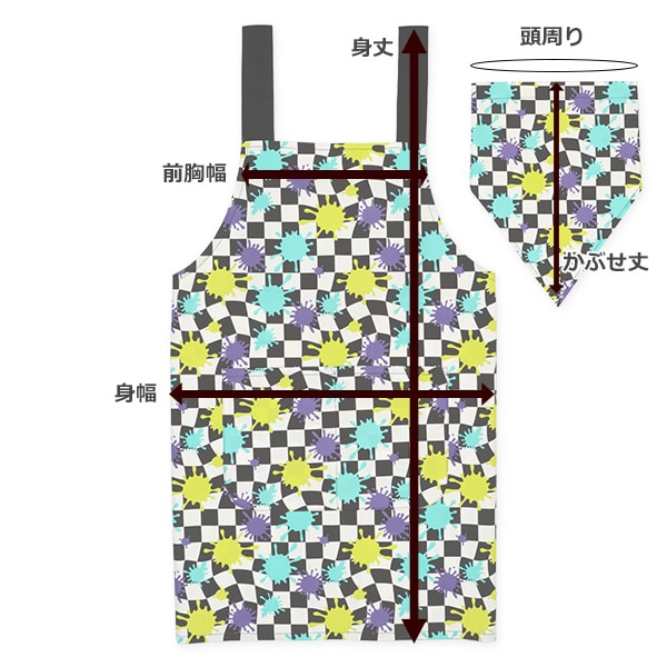 三角巾付きエプロン（ペンキ）