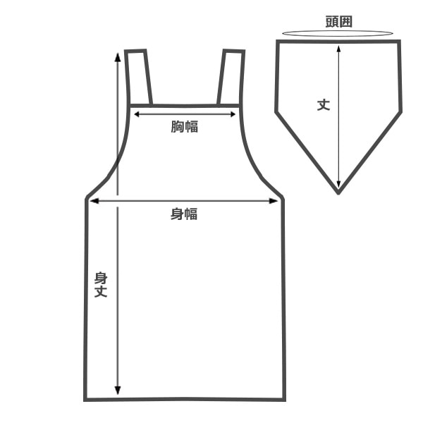 三角巾付きエプロン（ルカリオ）