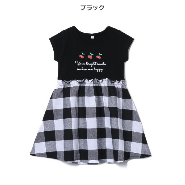 格子チェック切り替えワンピース | ベビー服・子供服・マタニティ通販