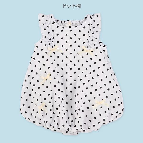 布帛総柄バルーンフレンチスリーブワンピース