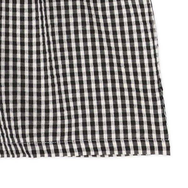 サッカーチェックフレンチスリーブワンピース