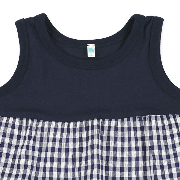 ノースリーブ切り替えワンピース