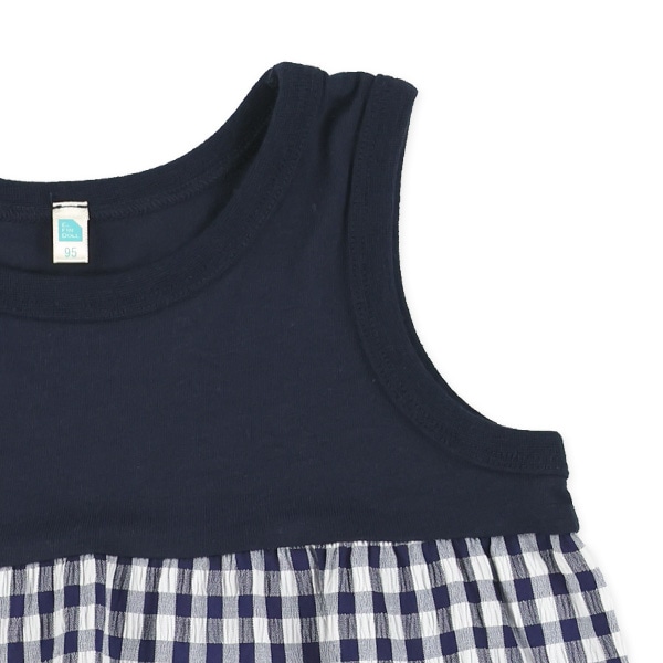 ノースリーブ切り替えワンピース