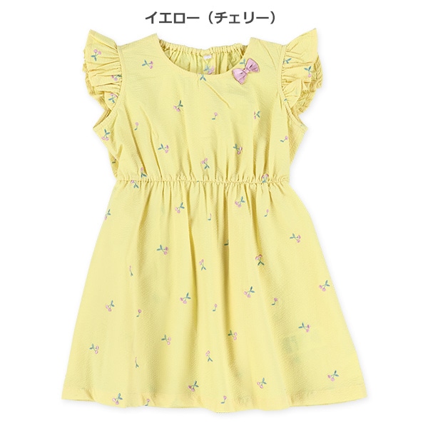 サッカーフルーツ刺繍ワンピース