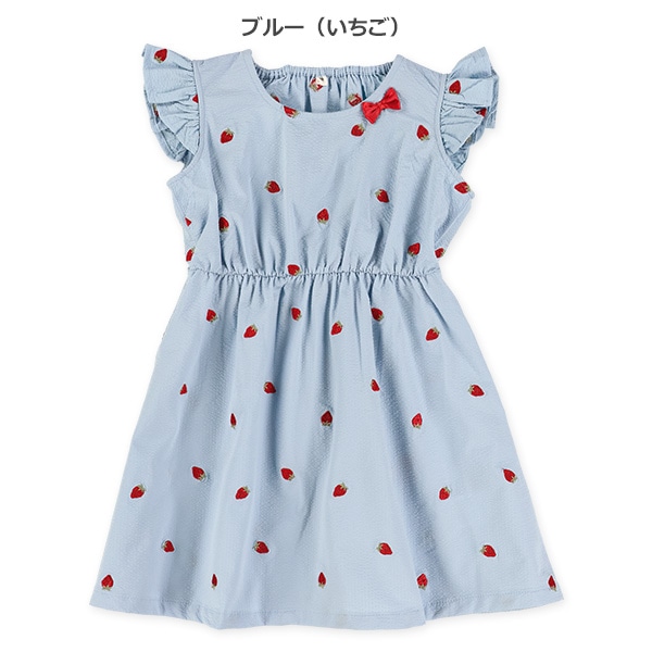 サッカーフルーツ刺繍ワンピース