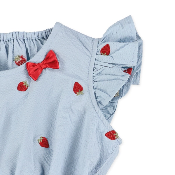 サッカーフルーツ刺繍ワンピース