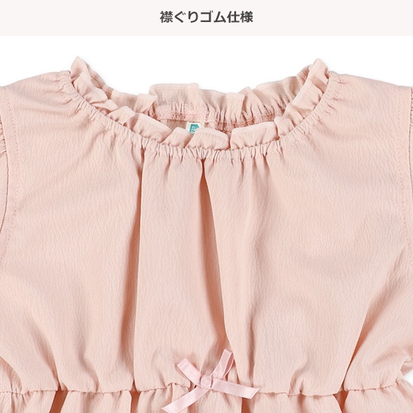 エステル楊柳ノースリーブワンピース