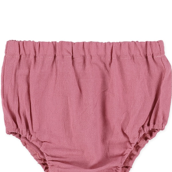 襟付きストライプノースリーブトップ&ブルマセット