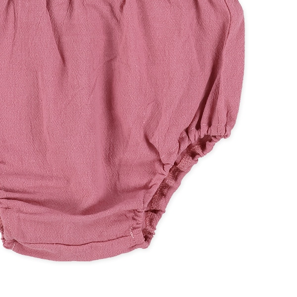 襟付きストライプノースリーブトップ&ブルマセット