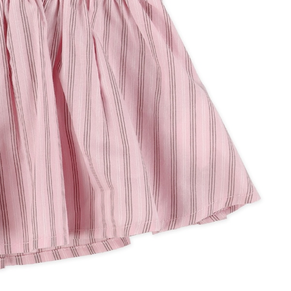 襟付きストライプノースリーブトップ&ブルマセット