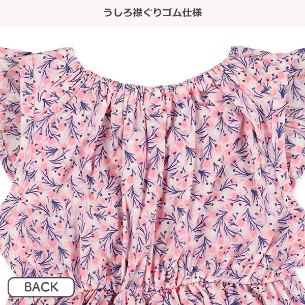 布帛総柄ノースリーブトップス&ブルマセット