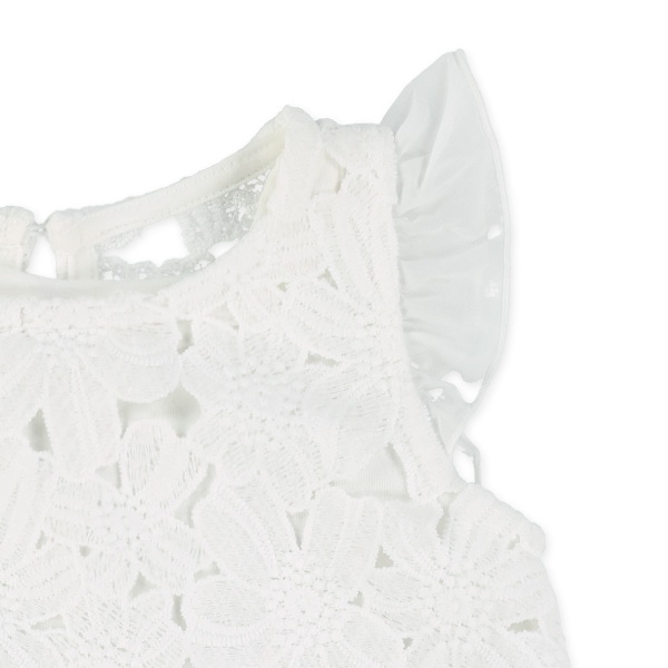 花レース切り替えチェックスカートワンピース