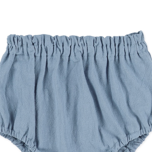 楊柳ガーゼ刺繍半袖トップス&ブルマセット