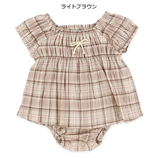 サッカー格子フレンチトップス&ブルマセット