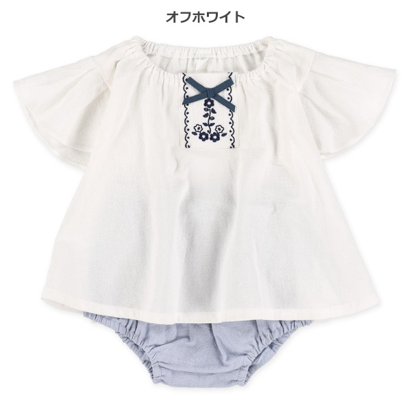 楊柳ガーゼフレンチトップス&ブルマセット