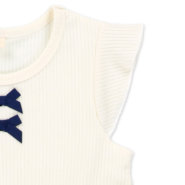 テレコカーディガン&チュール付きワンピース