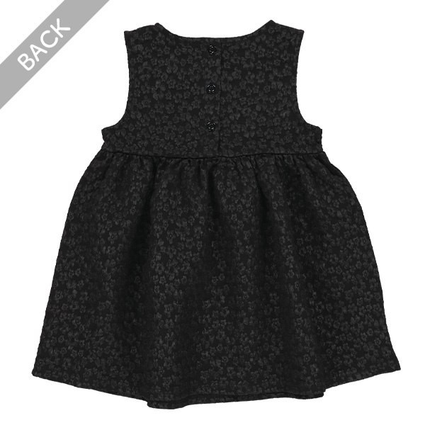 ジャガードフォーマルノースリーブワンピース（花柄）