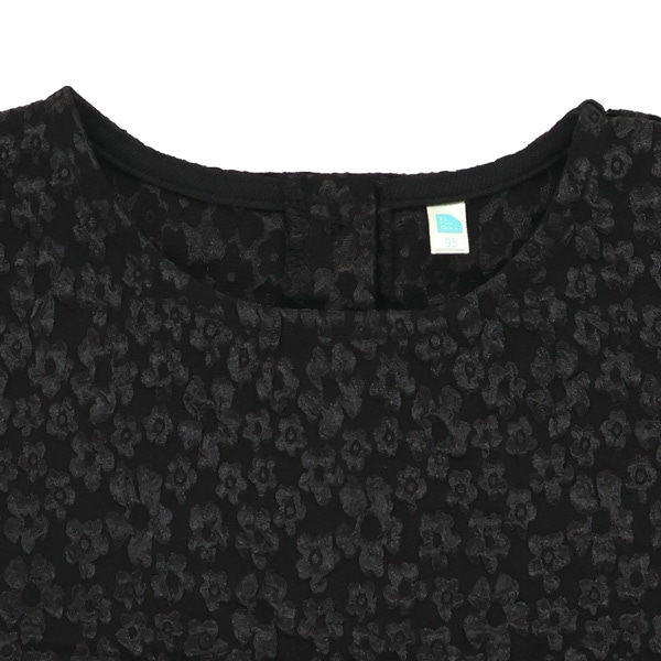 ジャガードフォーマルノースリーブワンピース（花柄）