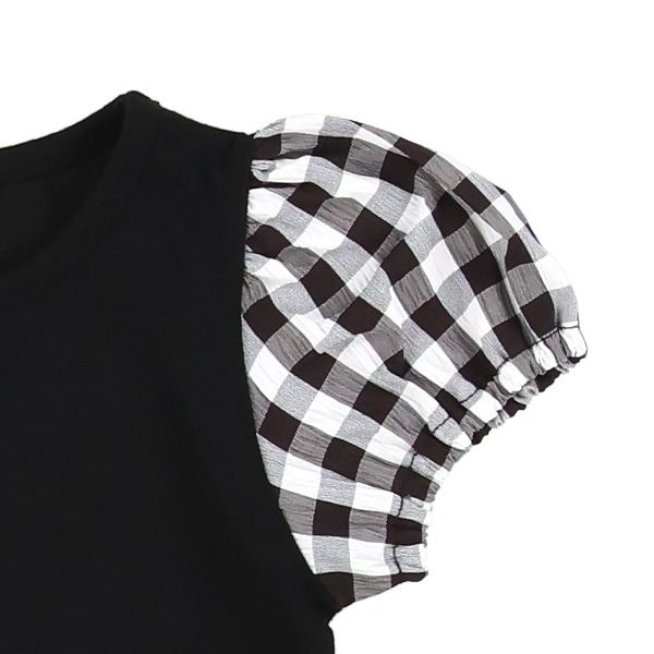 袖チェック半袖Ｔシャツ＆ブルマセット