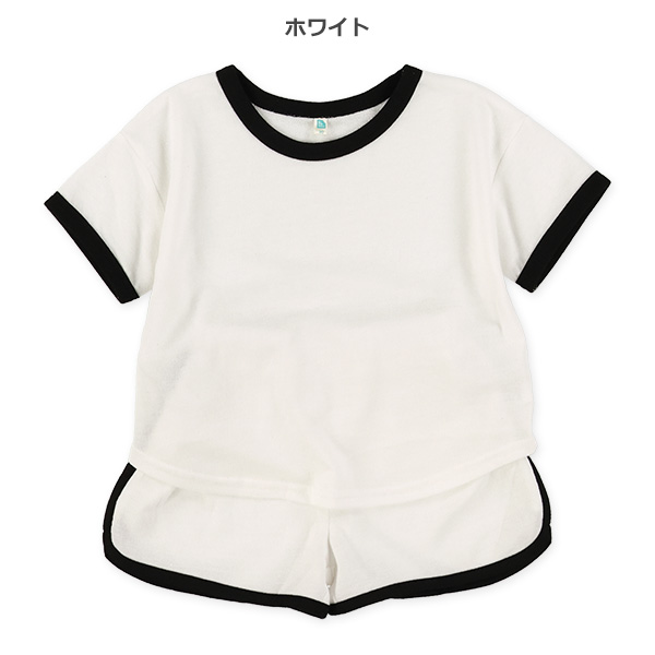 ミニ裏毛パイピング半袖Tシャツ＆パンツセット