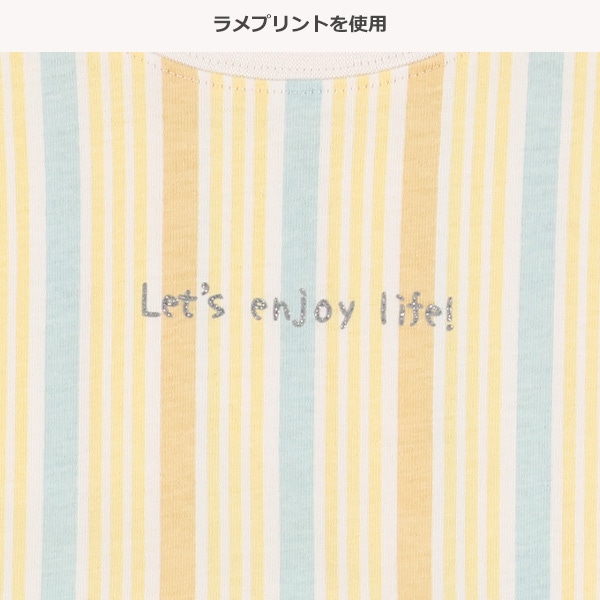 ストライプTシャツ&ショートパンツセット