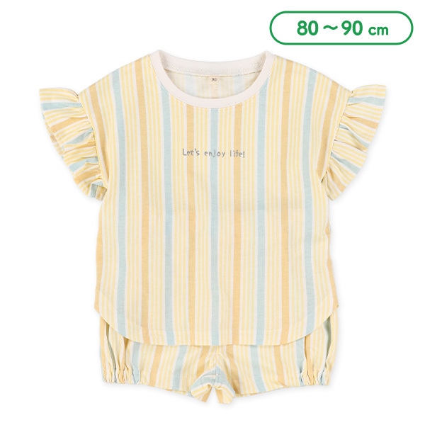 ストライプTシャツ&ショートパンツセット