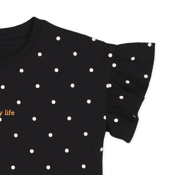 ドット柄Tシャツ&ショートパンツセット