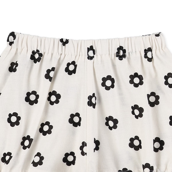 花・ハート総柄半袖Tシャツ&パンツセット